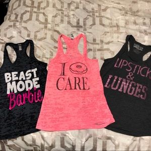 3 workout athletic tank tops